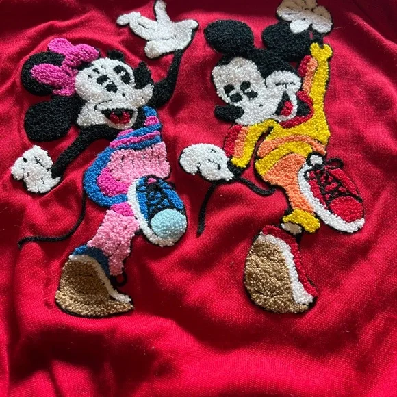美品80's SUNDAY COMICS “Disney Mickey” 刺繍 美品80's SUNDAY